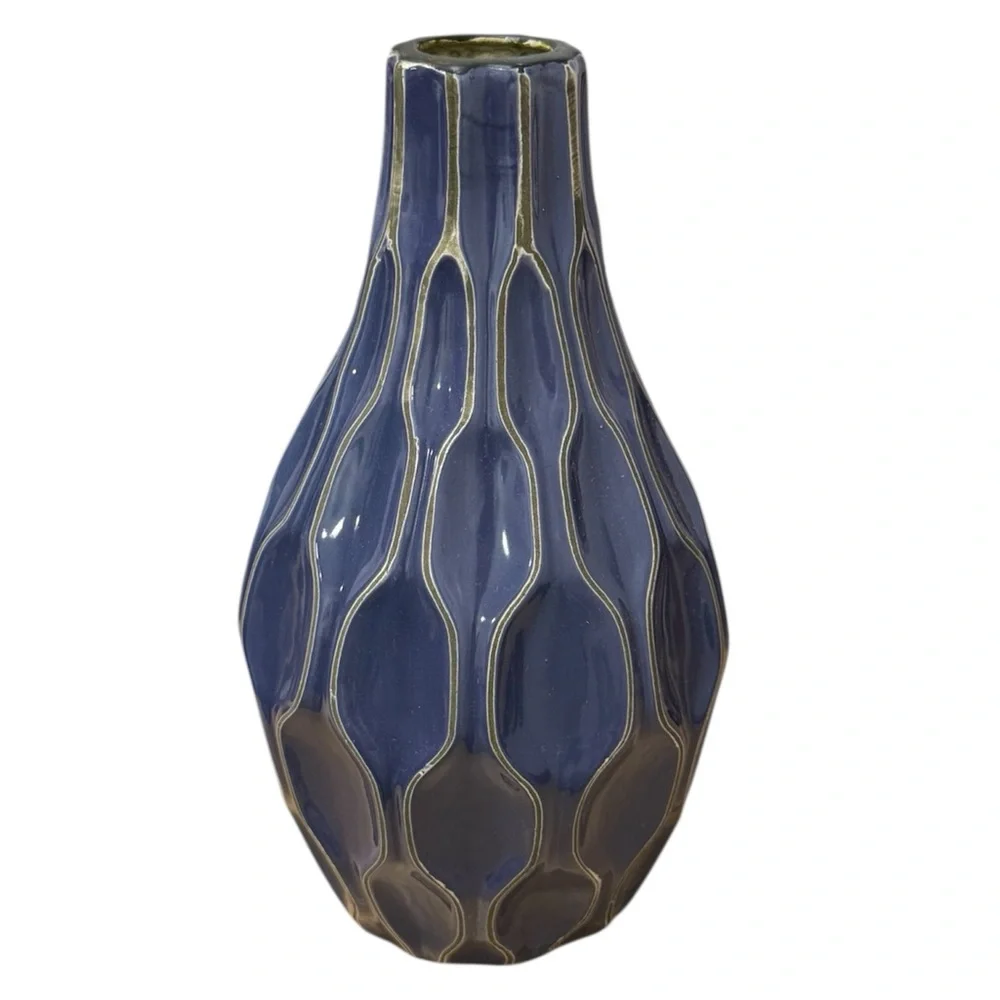 Katherine Blue Ceramic Vase, 12